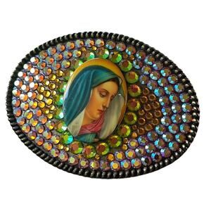 Vintage y2k Tarina Tarantino Crystal Embellished Mother Mary Catholic Religious
